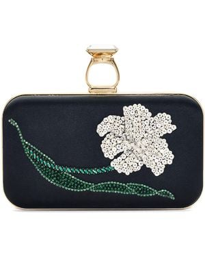 Sachin & Babi Embroidered On The Rocks Clutch - Black