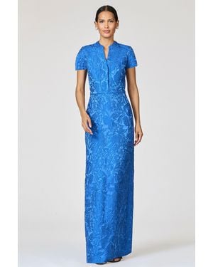 Sachin & Babi Cloque Justine Gown - Blue