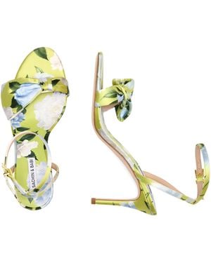 Sachin & Babi Chelsea Floral Satin 3 Inch Open Toe Pump - Multicolor