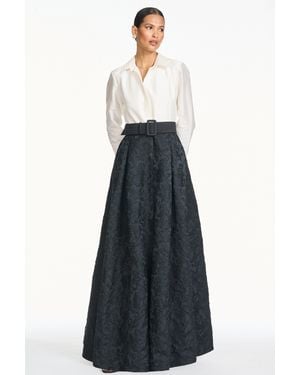 Sachin & Babi Quinn Ivory A-Line Gown - Blue