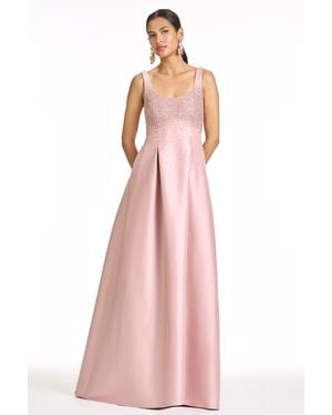 Sachin & Babi Aurora Embellished Empire Waist Ball Gown - Pink