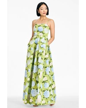 Sachin & Babi Beau Floral Empire Waist Gown - White