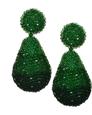 Sachin & Babi Elise Glass Bead Earrings - Green