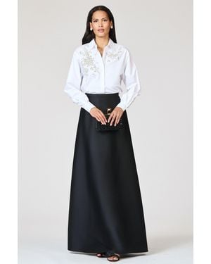 Sachin & Babi Mary Mikado A-Line Maxi Skirt - Blue