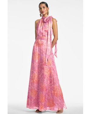 Sachin & Babi Diana Floral Georgette Maxi Gown - Pink