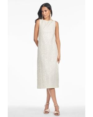 Sachin & Babi Eden Ivory Sequin Sheath Dress - White