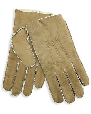 Portolano Shearling Lined Leather Gloves - White