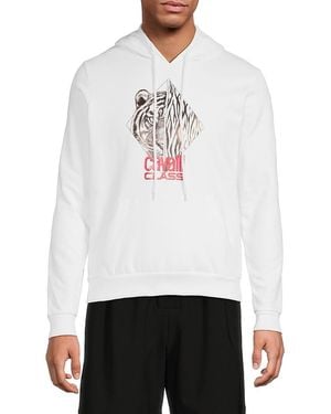 Cavalli Class by Roberto Cavalli Logo Hoodie - White