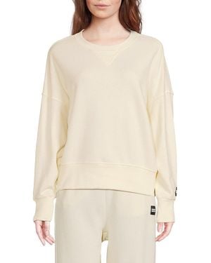 DKNY Cotton Pullover Sweatshirt - Natural