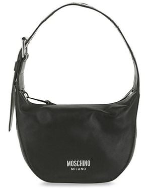 Moschino Eyelet Strap Hobo Bag - Black