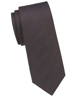 Canali Textured Silk Tie - Gray