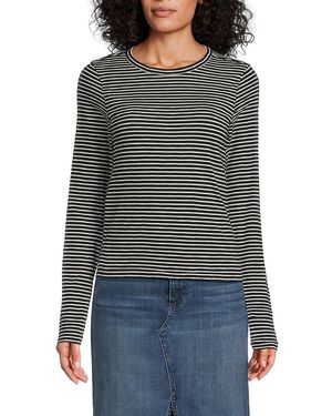 Rag & Bone Slub Long-Sleeve Crewneck T-Shirt - Black