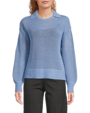 Saks Fifth Avenue Pointelle Knit Sweater - White