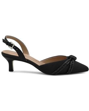 Adrienne Vittadini Sabriel Point Toe Slingback Court Shoes - Black