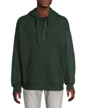 Scotch & Soda Quarter-Zip Cotton Hoodie - Green