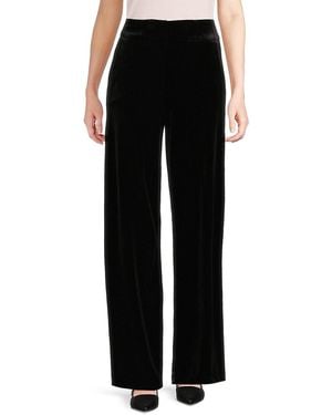 Calvin Klein Velvet Staright-leg Trousers - Black