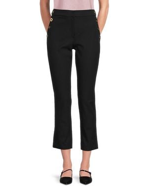 10 Crosby Derek Lam Kelis Stretch Cotton Straight-leg Trousers - Black