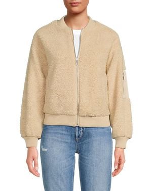 Joe's Jeans Joe'Jeans 'Faux Shearling Short Length Zip Jacket - Blue