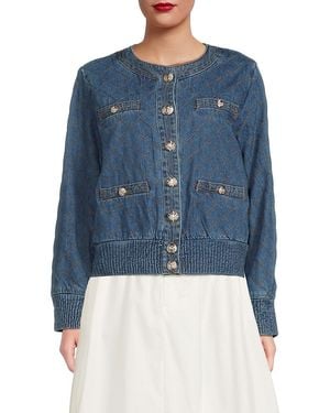 Wdny Diamond Print Jacket - Blue