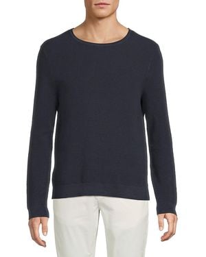 Saks Fifth Avenue Cotton Crewneck Sweater - Blue