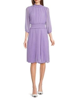 Nanette Lepore Accordion Pleated Fit & Flare Midi Dress - Green