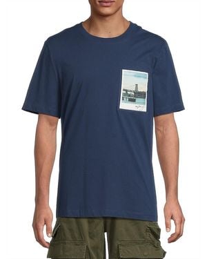 Helmut Lang K-Postcard Photo T-Shirt - Blue
