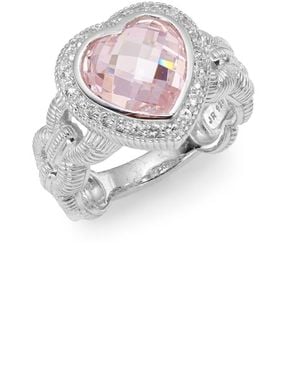 Judith Ripka Fontaine Heart-shaped Sterling Silver Ring - Metallic