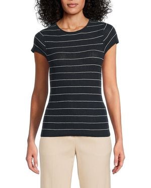 A.L.C. A. L.C. Sam Striped Cotton-Blend Top - Blue