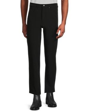 Saks Fifth Avenue Tech Straight-leg Pants - Black