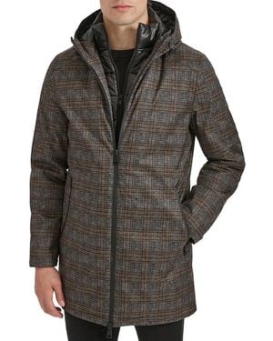 Kenneth Cole Hooded Puffer Jacket - Gray