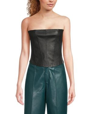 AS by DF Archer Leather Bandeau Top - Green