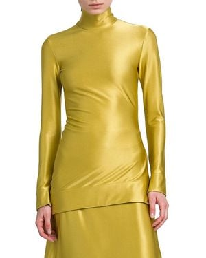 Jil Sander Jersey Longline Turtleneck Top - Yellow