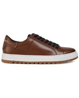 Karl Lagerfeld Leather Low-Top Trainers - Brown