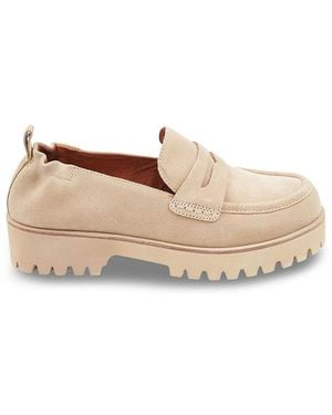 Andre Assous River Suede Loafers - Natural