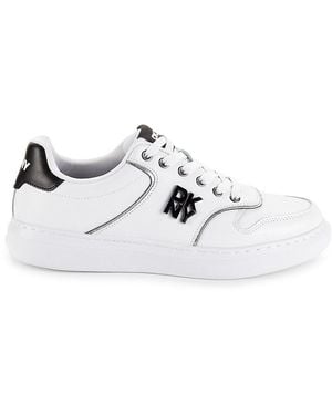 DKNY Low Top Leather Sneakers - Metallic