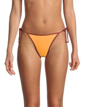 WeWoreWhat Tie Bikini Bottom - Orange