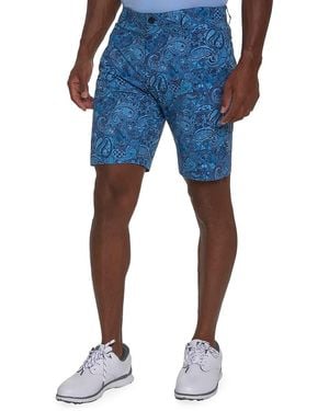 Robert Graham Westport Woven Golf Shorts - Blue
