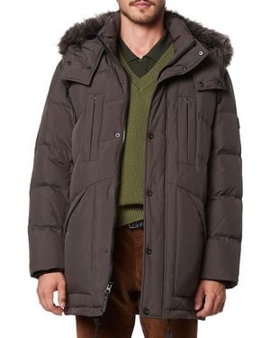 Andrew Marc Tremont Faux Fur Trim Parka - Brown
