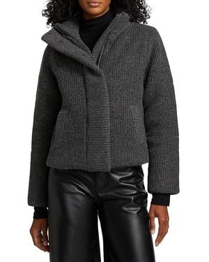 DH New York Avery Rib-Knit Jacket - Black