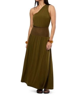 WeWoreWhat One Shoulder Maxi Dress - Green