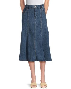 Wdny A-Line Midi-Skirt - Blue