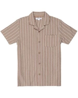 Vintage Summer Novelty Knit Button-down Shirt - Grey