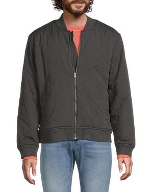 Rails Peninsula Quilted Cotton Bomber Jacket - Gray