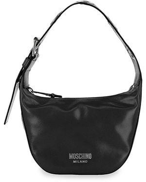 Moschino Eyelet Hobo Bag - Black