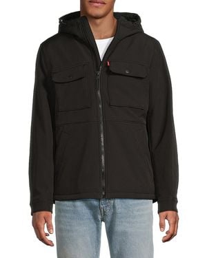 Levi's Hooded Soft Shell Jacket - Black