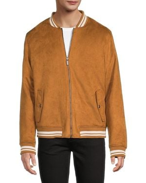HUNTER Manstone Faux-Suede Bomber Jacket - Black