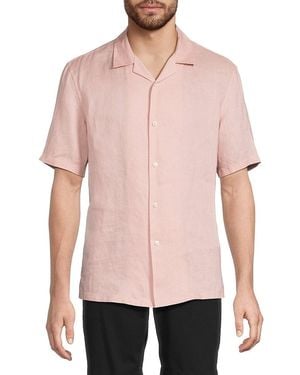 Theory Daze Linen Camp Shirt - Pink