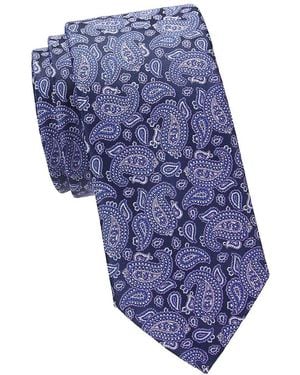 Hickey Freeman Paisley-Print Tie - Purple