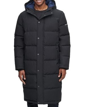 DKNY Long Hooded Parka Jacket - Black