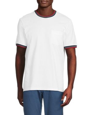 Ben Sherman Signature Cotton-Blend Ringer T-Shirt - White